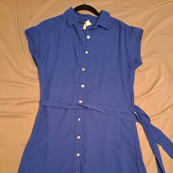 Japna Dresses & Skirts - Japna shirtdress, silky, royal blue